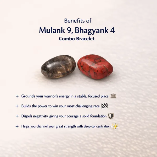 MULANK_9_BHAGYANK_4:_STRATEGIC_DRIVE_&_FOCUS_BRACELET�|_SMOKY_QUARTZ_&_RED_JASPER_DUO