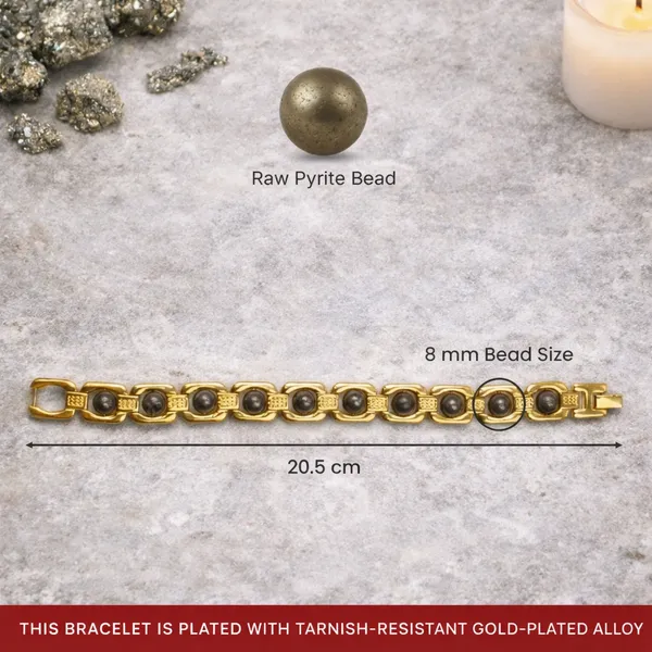 METAL_RAW_PYRITE_BRACELET_GOLD_FOR_MEN_&_WOMEN