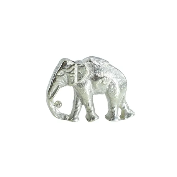 92.5_Pure_Silver_Solid_Elephant_Idol_for_Puja_-_Trunk_Down_Vastu_and_Rahu_Protection_-_Chandi_ka_Hathi_(Single_Small_Elephant)_2_Gram