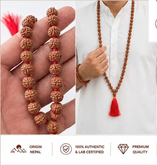 Ratna_Shree_Original_Nepali_Rudraksha_Mala_108+1_Beads_Lab_Certified_Natural_Prayer_Jaap_Mala_for_Men_Women_Meditation_&_Spiritual_Use_(6_Mukhi_Mala)