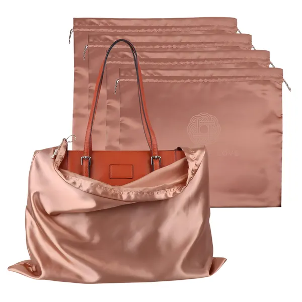Pack_Of_4_Pink_Satin_Dust_Bag_For_Handbag_For_Unisex