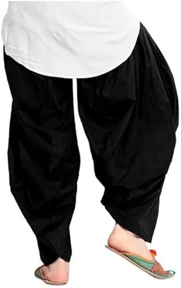 Black_And_Red_Plain_Cotton_Patiala_Salwar_Combo_Of_2_For_Women