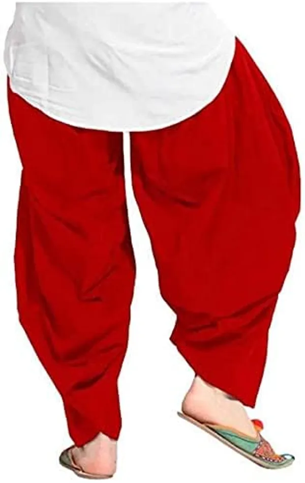 Black_And_Red_Plain_Cotton_Patiala_Salwar_Combo_Of_2_For_Women