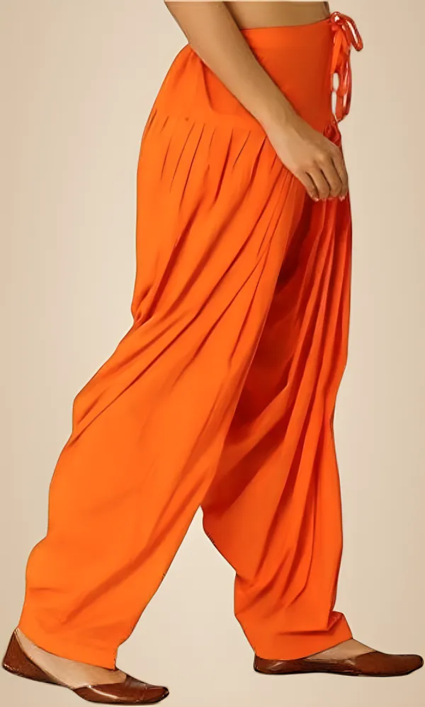 Orange_Cotton_Patiala_Salwar_Pants,_Traditional_Indian_Pleated_For_Womens