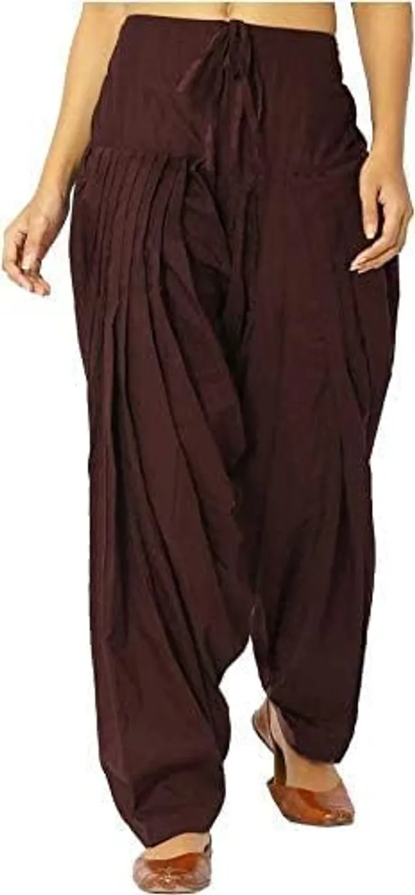 Coffee_Semi_Cotton_Patiala_Salwar,_Traditional_Punjabi_Style_For_Women