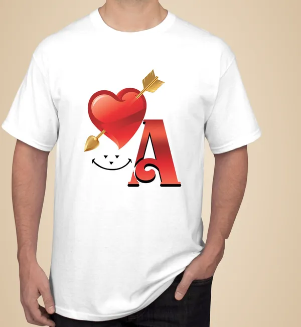 White_Polycotton_Printed_T-Shirt_For_Men