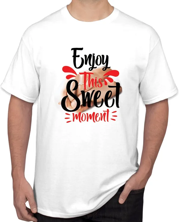 White_Polycotton_Printed_T-Shirt_For_Men