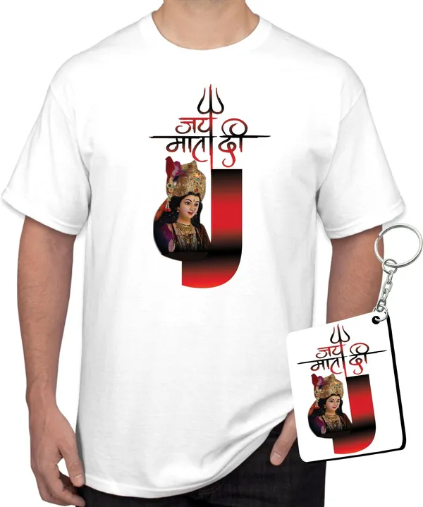 White_Polycotton_Printed_T-Shirt_For_Men