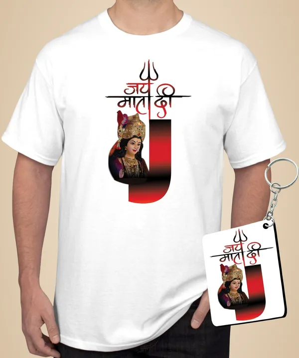 White_Polycotton_Printed_T-Shirt_For_Men