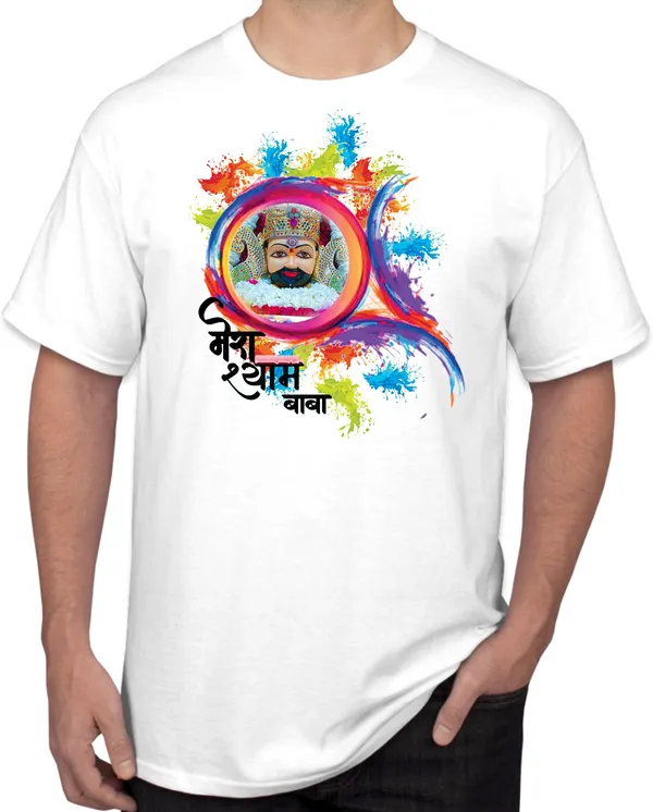 White_Polycotton_Graphic_Print_Typography_T-Shirt_For_Men