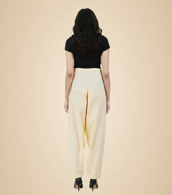 Cream_Cotton_Semi_Patiala_Salwar,_Traditional_Punjabi_Pants,_Drawstring_Waist_For_Women