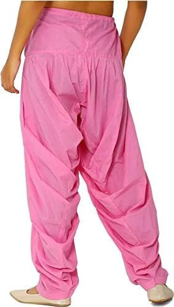 Baby_Pink_Semi_Cotton_Patiala_Salwar,_Traditional_Punjabi_Style,_Free_Size_For_Women