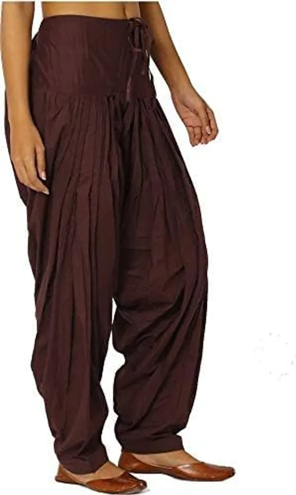 Coffee_Semi_Cotton_Patiala_Salwar,_Traditional_Punjabi_Style_For_Women