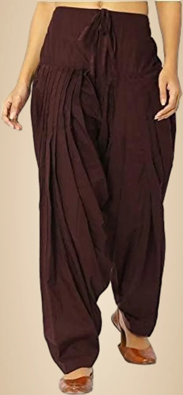 Coffee_Semi_Cotton_Patiala_Salwar,_Traditional_Punjabi_Style_For_Women