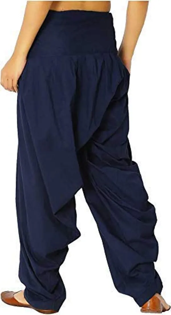 Navy_Blue_Semi_Cotton_Patiala_Salwar,_Traditional_Punjabi_Style,_Free_Size_For_Women