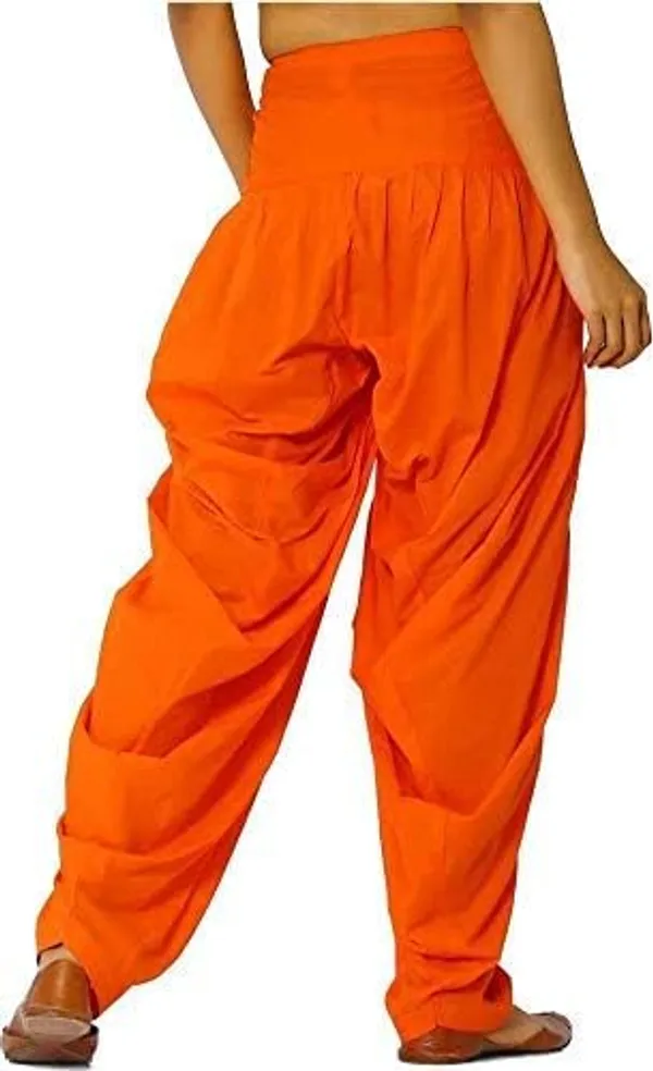 Orange_Cotton_Patiala_Salwar_Pants,_Traditional_Indian_Pleated_For_Womens
