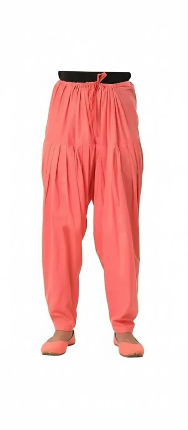 Peach_Cotton_Patiala_Salwar_Pants,_Traditional_Indian_Pleated_For_Women
