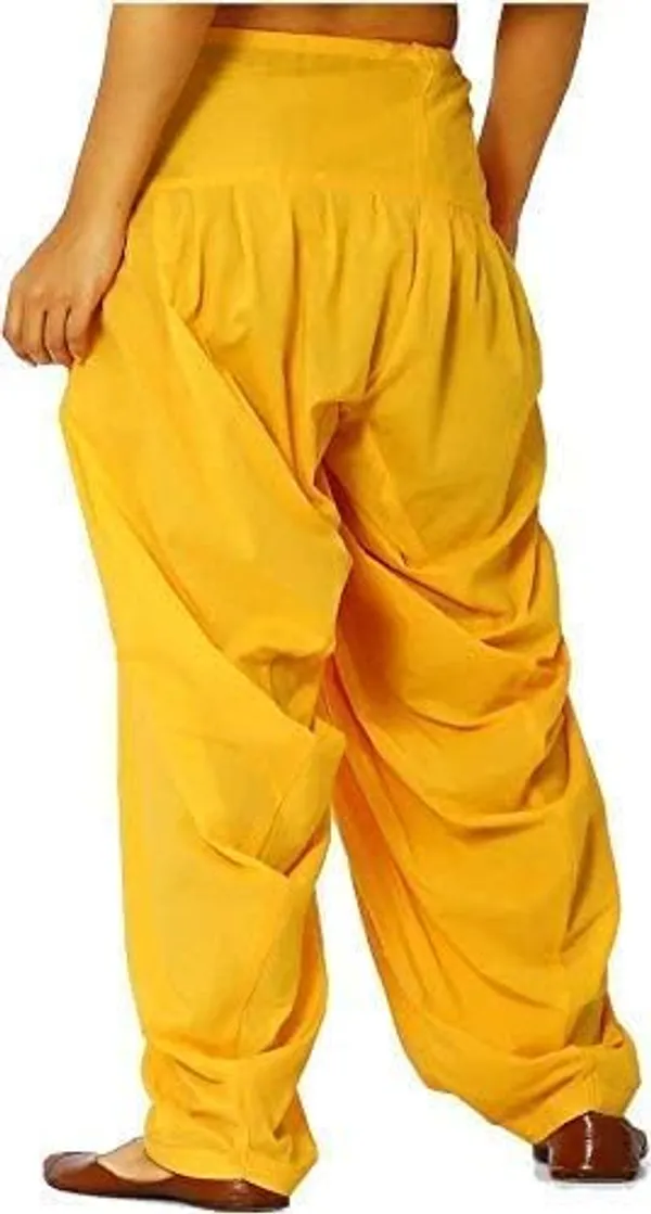 Mango_Yellow_Cotton_Patiala_Salwar_Pants,_Traditional_Indian_Pleated_For_Womens