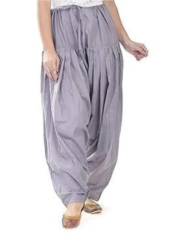 Light_Grey_Semi_Cotton_Pants,_Waist_With_Drawstring_For_Women
