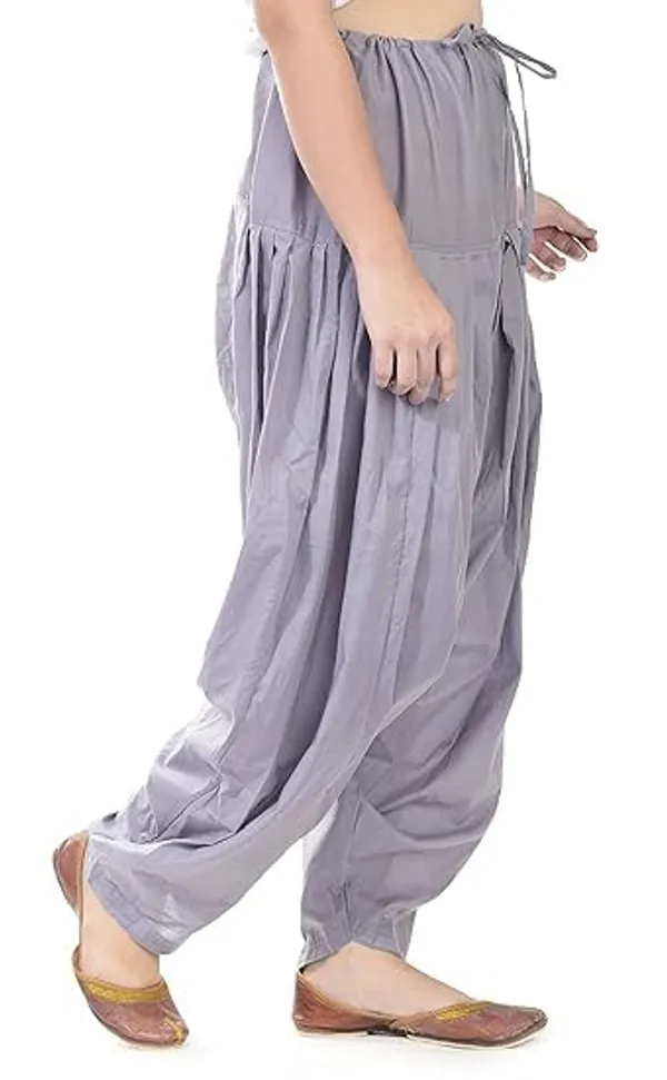 Light_Grey_Semi_Cotton_Pants,_Waist_With_Drawstring_For_Women