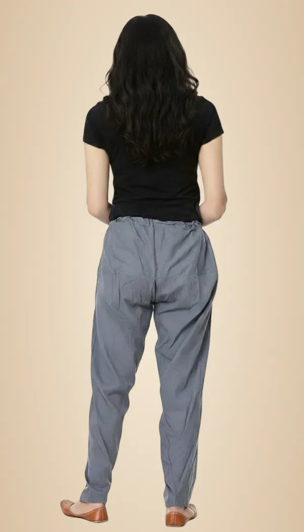Grey_Pure_Cotton_Modern_Style_Ethnic_Semi_Patiala_Trouser_-_Office,Home_-_All_Day_Comfort_Wear_For_Women