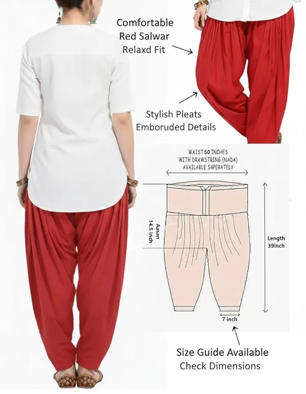 Red_Cotton_Patiala_Salwar_Pants,_Traditional_Indian_Pleated_For_Women