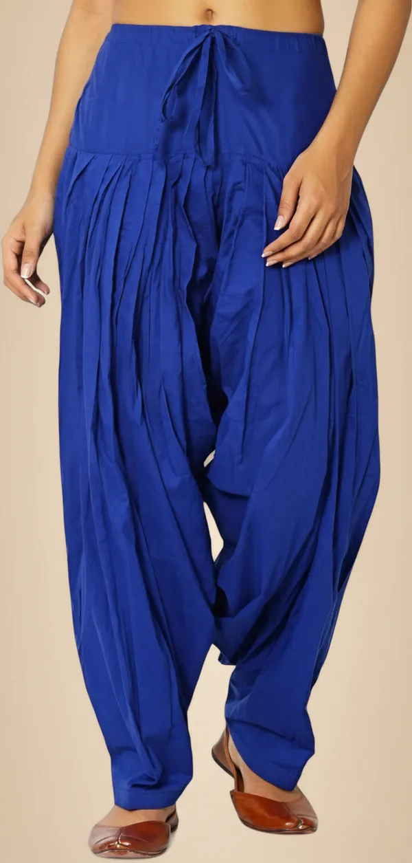 Royal_Blue_Cotton_Patiala_Salwar_Pants,_Traditional_Indian_Pleated_For_Women
