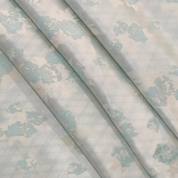 Sea_Green_Floral_Brocade_Bandi/Nehru_Jacket_Fabric