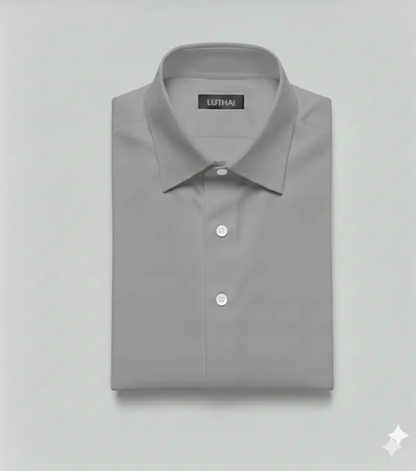 Grey_Luthai_Supreme_100%_Pure_Snow_Cotton_Shirting_Fabric