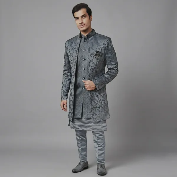 Cadet_Blue_Ethina_Jacquard_Brocade_Fabric_For_Bandhgala_and_Indo_Western