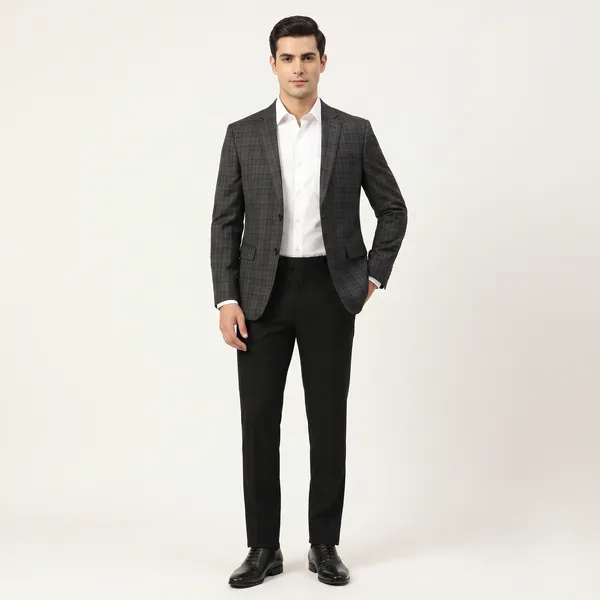 Grey_Raymond_Checked_Blazer_or_Bandhgala_Fabric