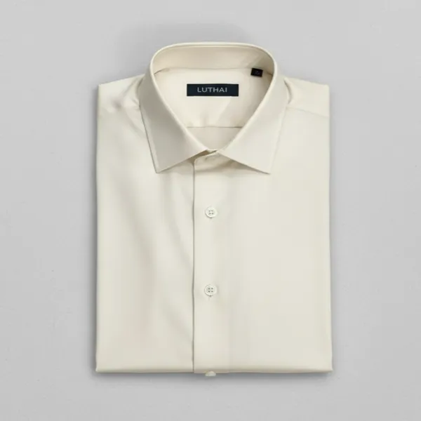 Light_Cream_Luthai_Supreme_Pure_Snow_Cotton_Shirts_Fabric