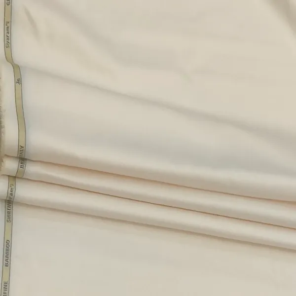 Light_Peach_Siyaram_Cadini_Bamboo_Cotton_Self_Matt_Shirt_Fabric