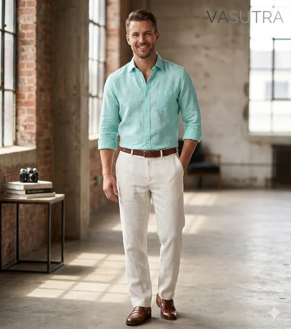 Light_Sea_Green_Vasutra_100%_Pure_Linen_Shirting_Fabric
