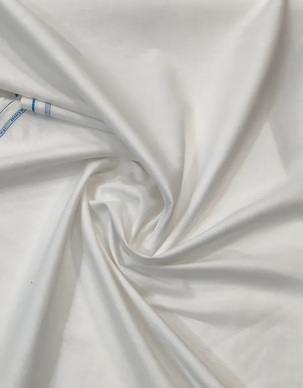 White_Siyaram_Cadini_Cotton_Linen_Fabric_for_Shirts_And_Kurta_Pajama