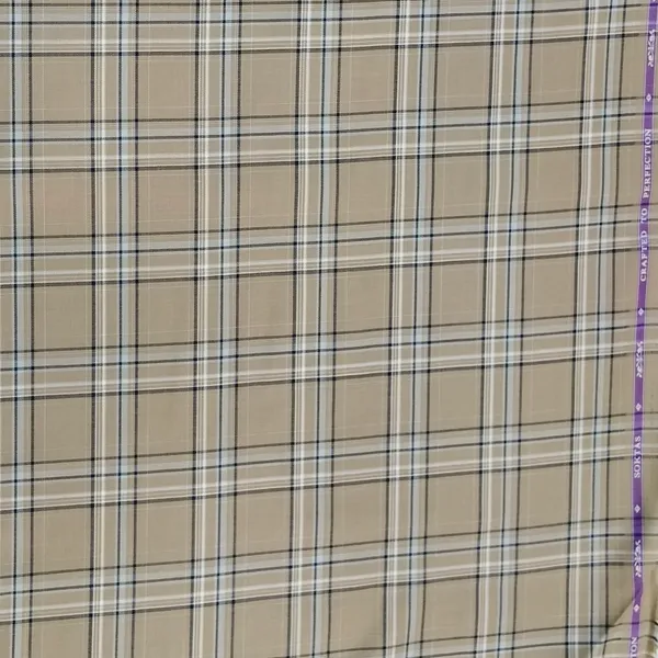 Beige_with_White_Checked_Soktas_Giza_Cotton_Shirt_Fabric