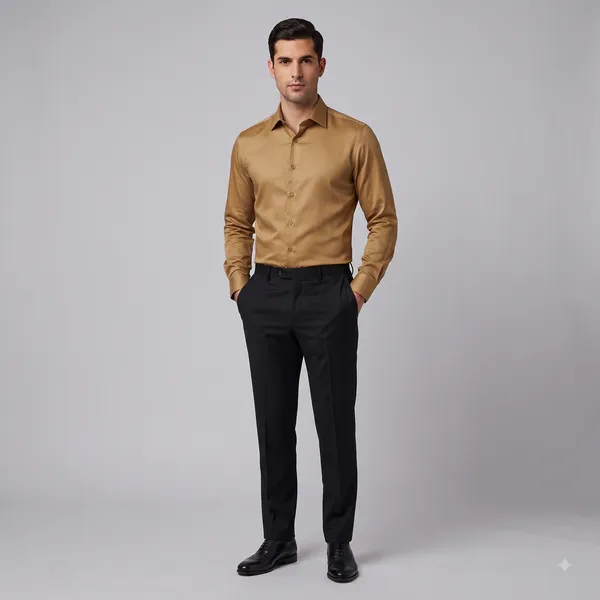 Tan_Arvind_Fine_Tencil_Cotton_Shirt_Fabric