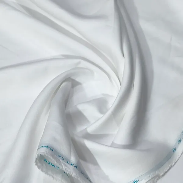 White_Ramraj_Pure_Linen_Fabric_White_For_Men_2_Pocket_Shirt,_Trousers,_And_Coat_Pant