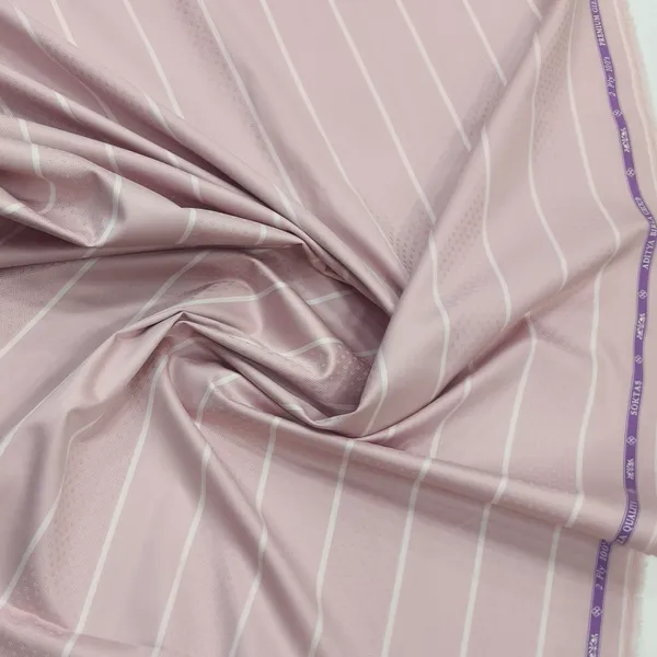 Peach_with_White_Stripes_Soktas_2/100_Giza_Cotton_Shirt_Fabric