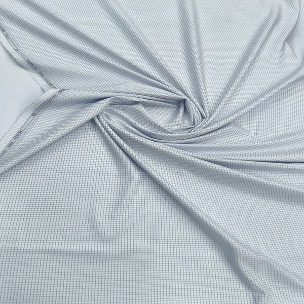 White_Siyaram_Cadini_Premium_Giza_With_Blue_Small_Checks_Shirt_Fabric