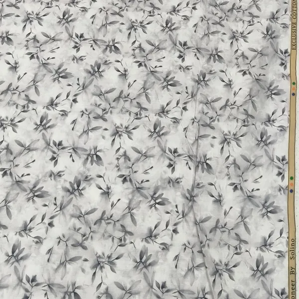 White_Solino_Lawn_Cotton_With_Dark_Grey_Digital_Print_For_Shirt/Short_Kurta_Fabric