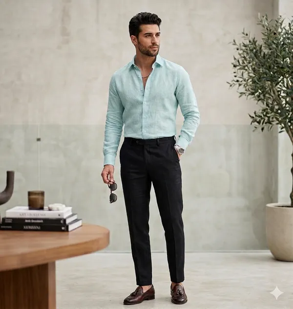 Light_Sea_Green_Grado_100%_Pure_Linen_Shirting_Fabric