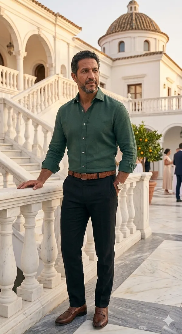 Dark_Green_Burgoyne_100%_Pure_Linen_Shirting_Fabric