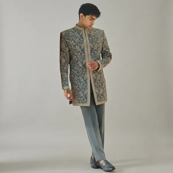 Dolphin_Blue_Ethina_Indo_Western_and_Trouser_Set