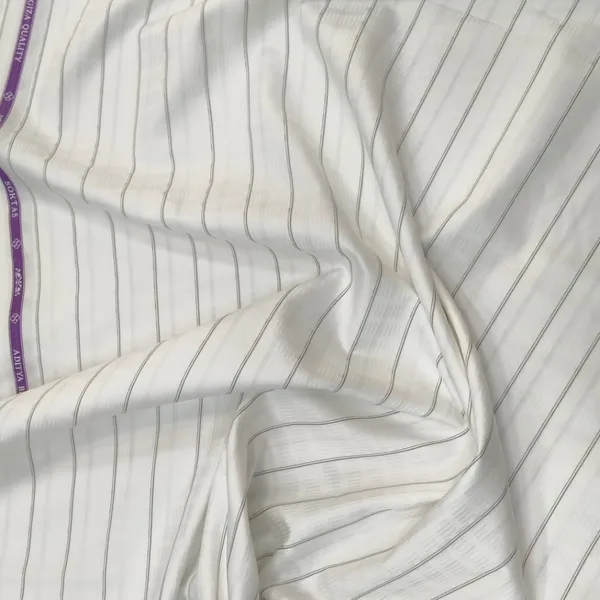 White_with_Green_Stripes_Soktas_Giza_Cotton_Shirt_Fabric