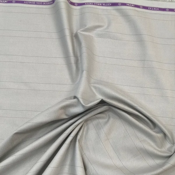 Light_Grey_Striped_Soktas_2/100_Giza_Cotton_Shirt_Fabric