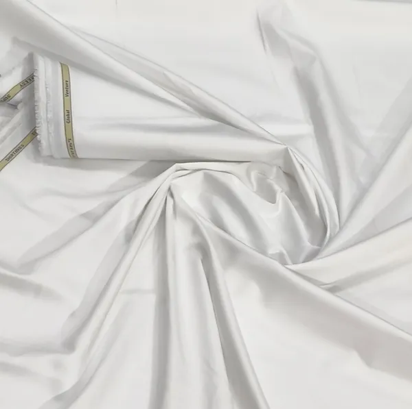 White_Siyaram_Cadini_Bamboo_Fabric_For_Shirts_And_Kurta_Pajama