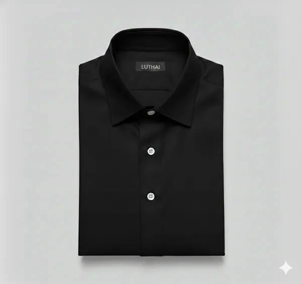 Jet_Black_Luthai_Supreme_Pure_Snow_Cotton_Shirts_Fabric