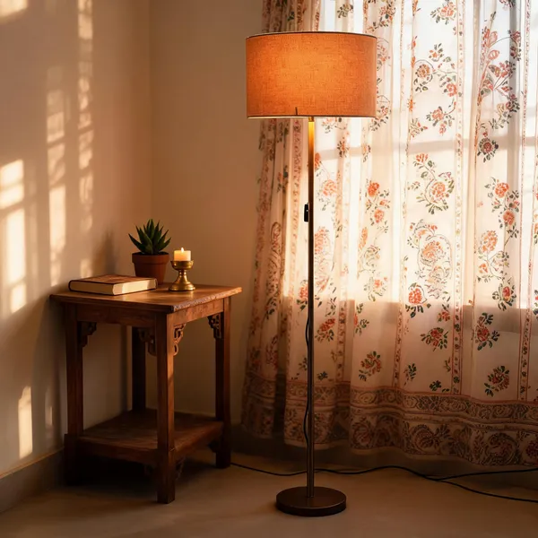 Golden_Metal_Floor_Lamp_For_Home_Lighting