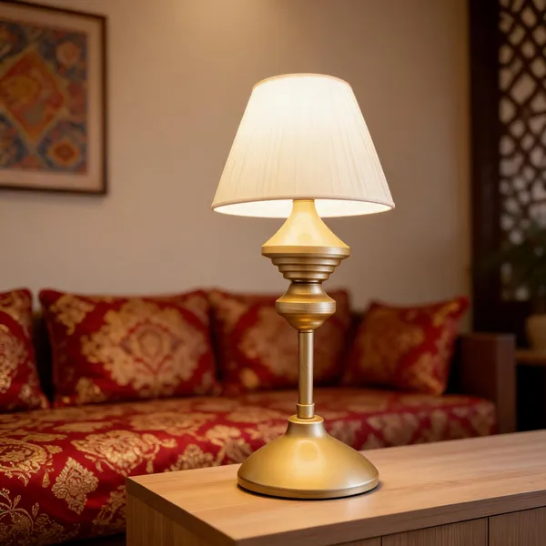Golden_&_White_Brass_Table_Lamp_For_Home_Lighting